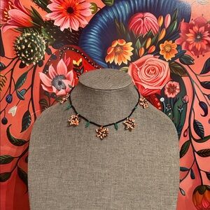 Floral Beaded Necklace -- gargantilla huichol arcoiris